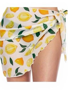 Lemon Print Swim Cover Up